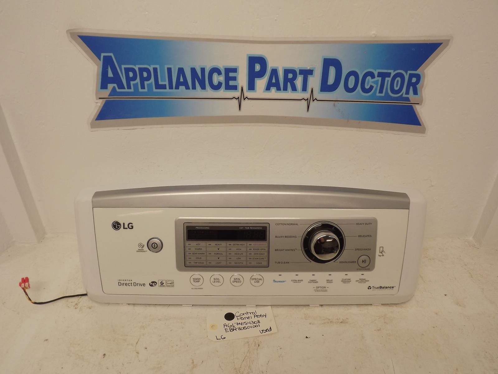 LG Washer AGL74154308 EBR80501001 Control Panel Assy Used LG Washer AGL74154308 EBR80501001 Control Panel Assy Used